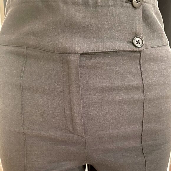 DOLCE & GABBANA Super High-rise Lightweight Wool Skinny Pants. Charcoal Gray. 4 - Picture 4 of 6